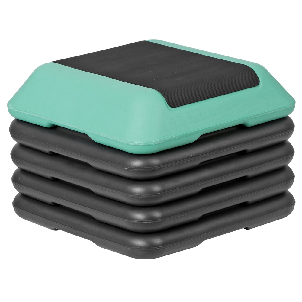 16" High-Intensity Step Aerobic Exercise Platform Nonslip with 4 Risers Exercise