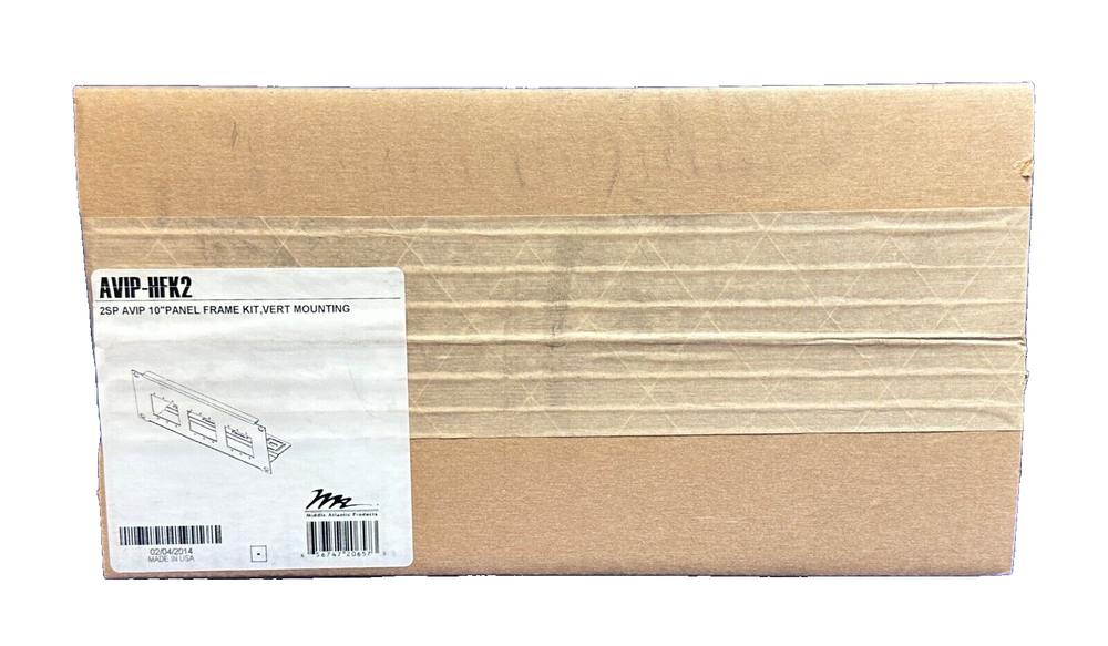 MIDDLE ATLANTIC AVIP-HFK2, 2SP 10" Panel Frame Kit, Vert Mounting, Black, NEW