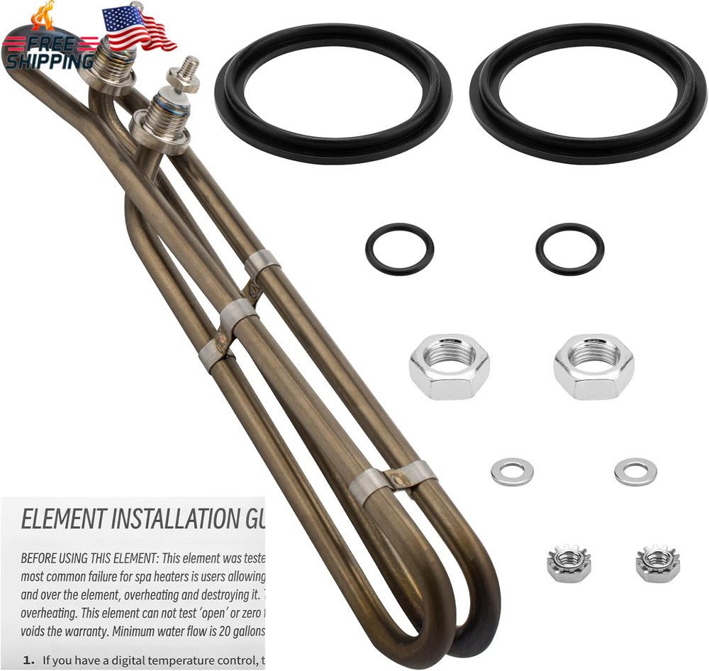 5.5KW 240V Flo-Thru Universal Heating Element for Balboa Spa Heater Element, Hot