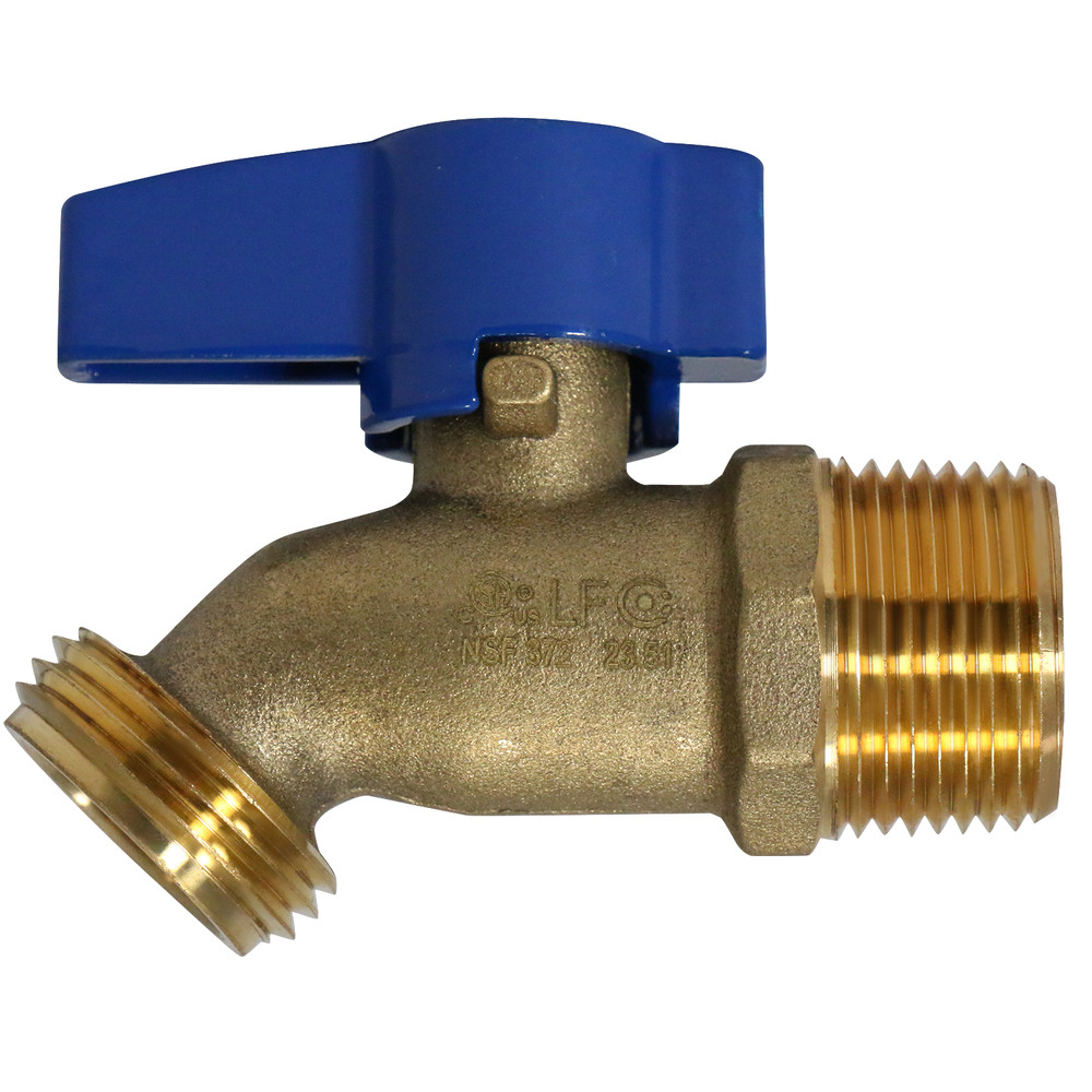 100 Pack XFITTING 3/4" Male Threaded Hose Bibb No Kink , Water/Oil 125 PSI