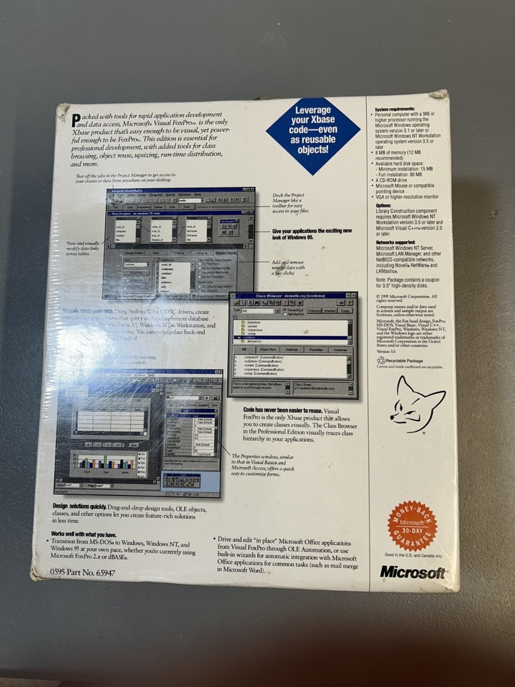 Microsoft Visual FoxPro Professional Ed Vrs 3.0 *NIB Unopened!*