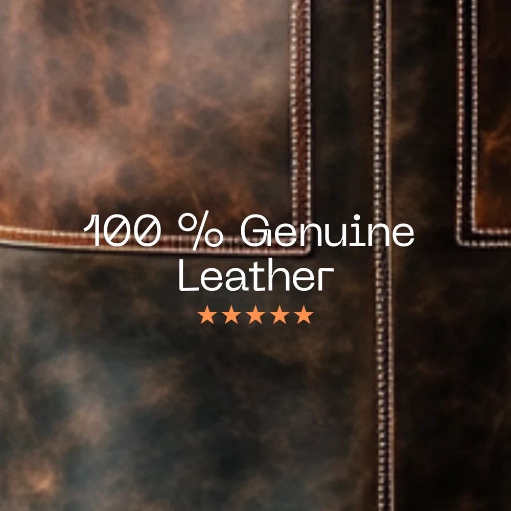 Genuine Leather Apron for Cooking and Grilling