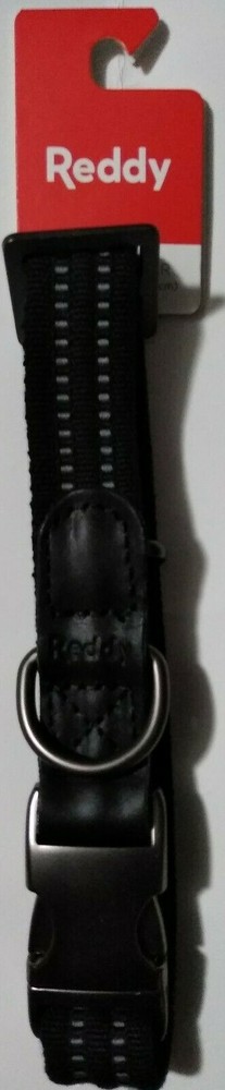 Reddy Black Webbed Dog Collar, Large, Black