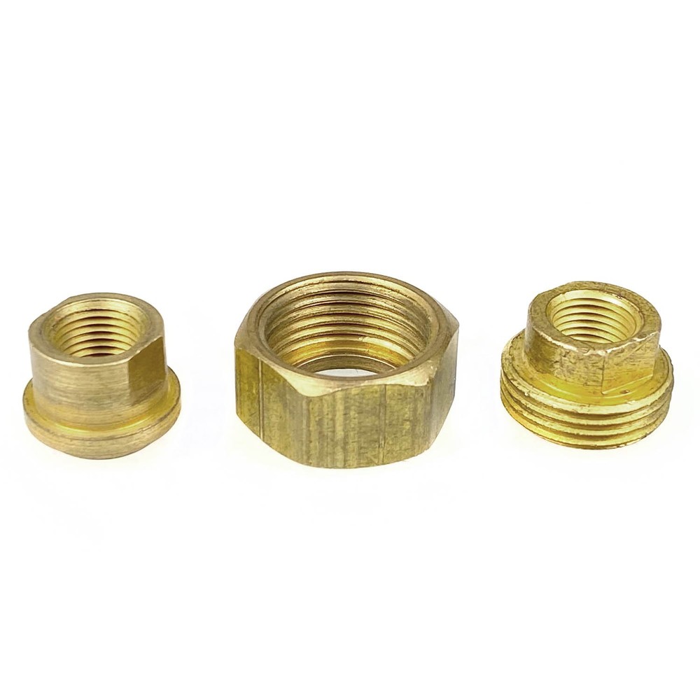 1/8" NPT Female Solid Brass Three Piece Pipe Union Fitting Adapter