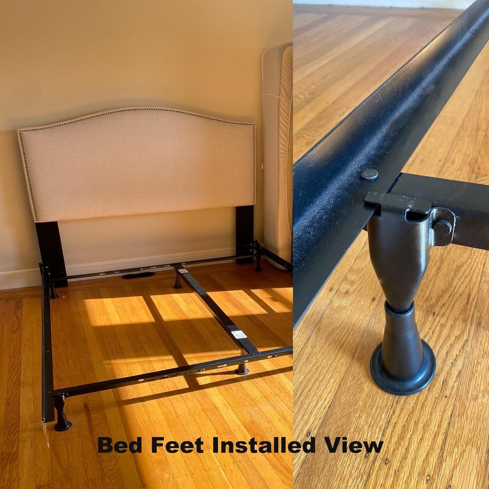6PCS Reinforced Bed Frame Feet That Replace Wheels. Prevent Sliding. Sturdy...