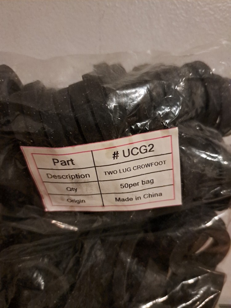 2-lug Replacement Gasket Crowfoot #UCG2 Black (Qty 50)