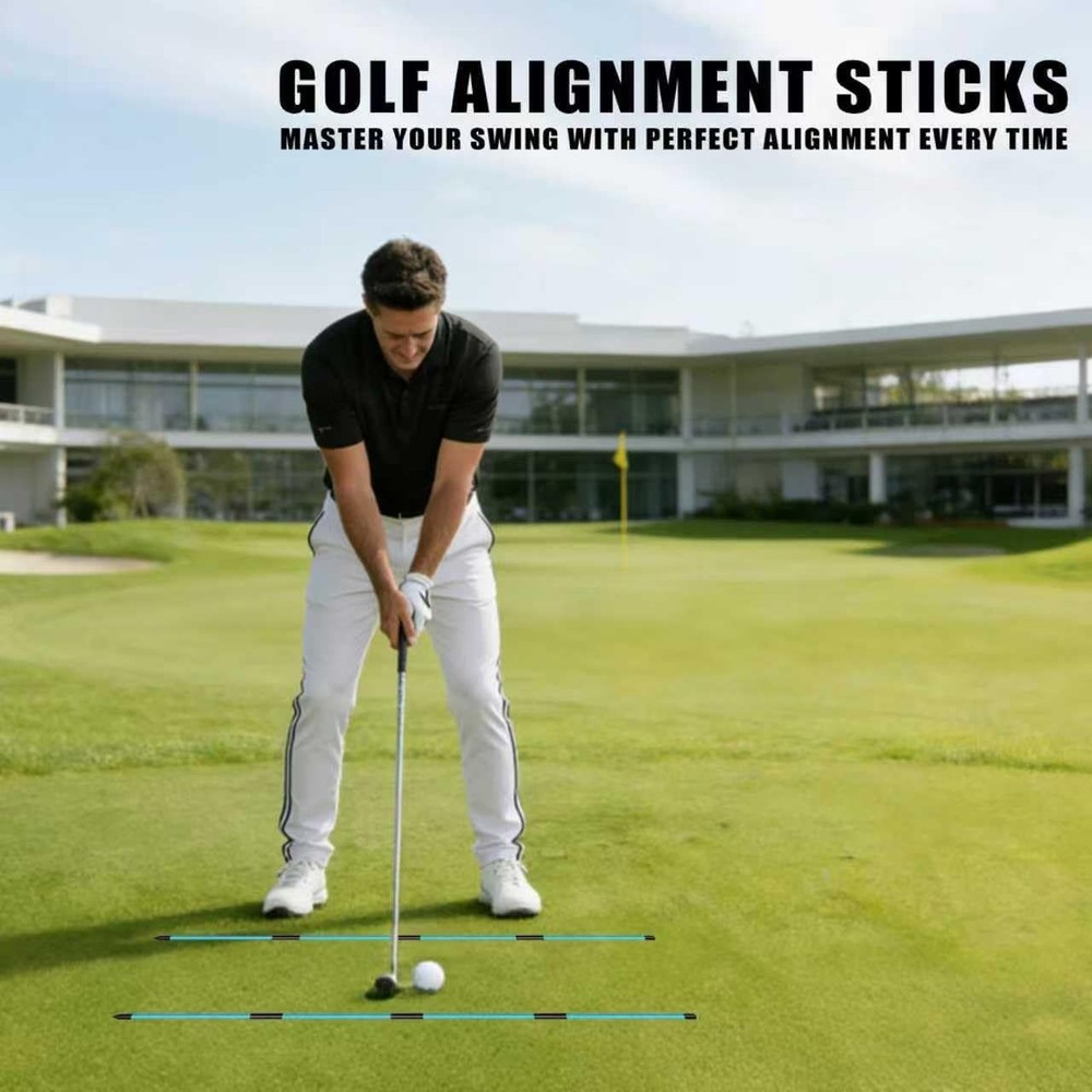 40in Golf Alignment Sticks 4 Pack - Posture & Swing Training Aid, Fiberglass,...