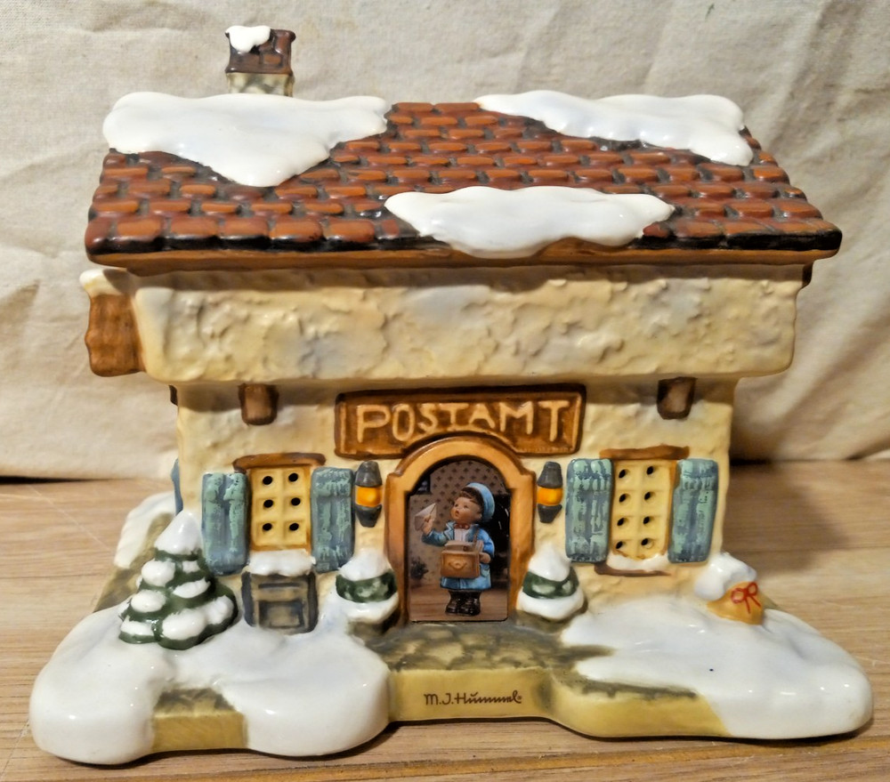 M.J. Hummel “Christmas Mail” Lighted Post Office House A5940