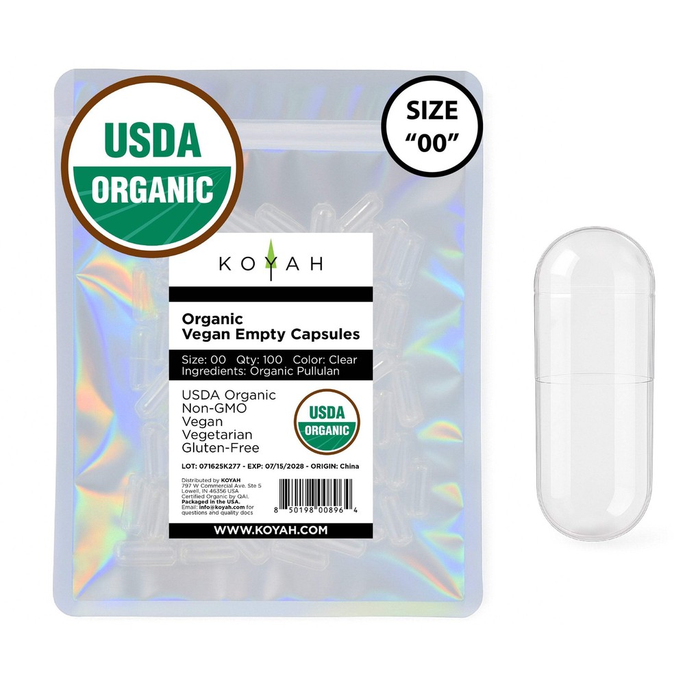 Certified Organic Empty Vegan Capsules