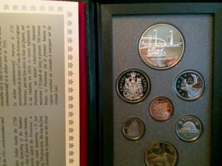 CANADA 1991 DOUBLE DOLLAR PROOF SET WITH CERTIFICATE AND HARD & SOFT CASE