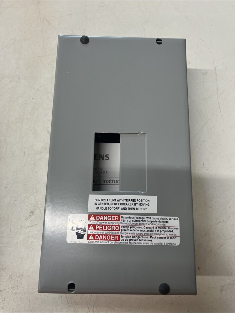Siemens EQ 60 Amp 2-Space 4-CircuitMain Lug Surface MountLoad Center