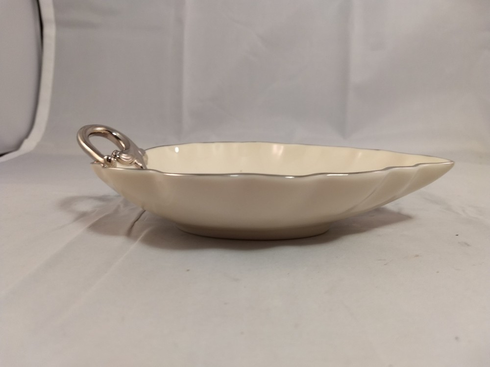 Lenox Woodleaf Platinum Collection Leaf Shaped Dish