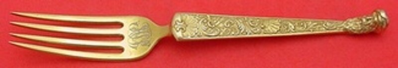 Florence by Gorham Sterling Silver Dinner Fork Bearded Man w/ Turban Vermeil 8"