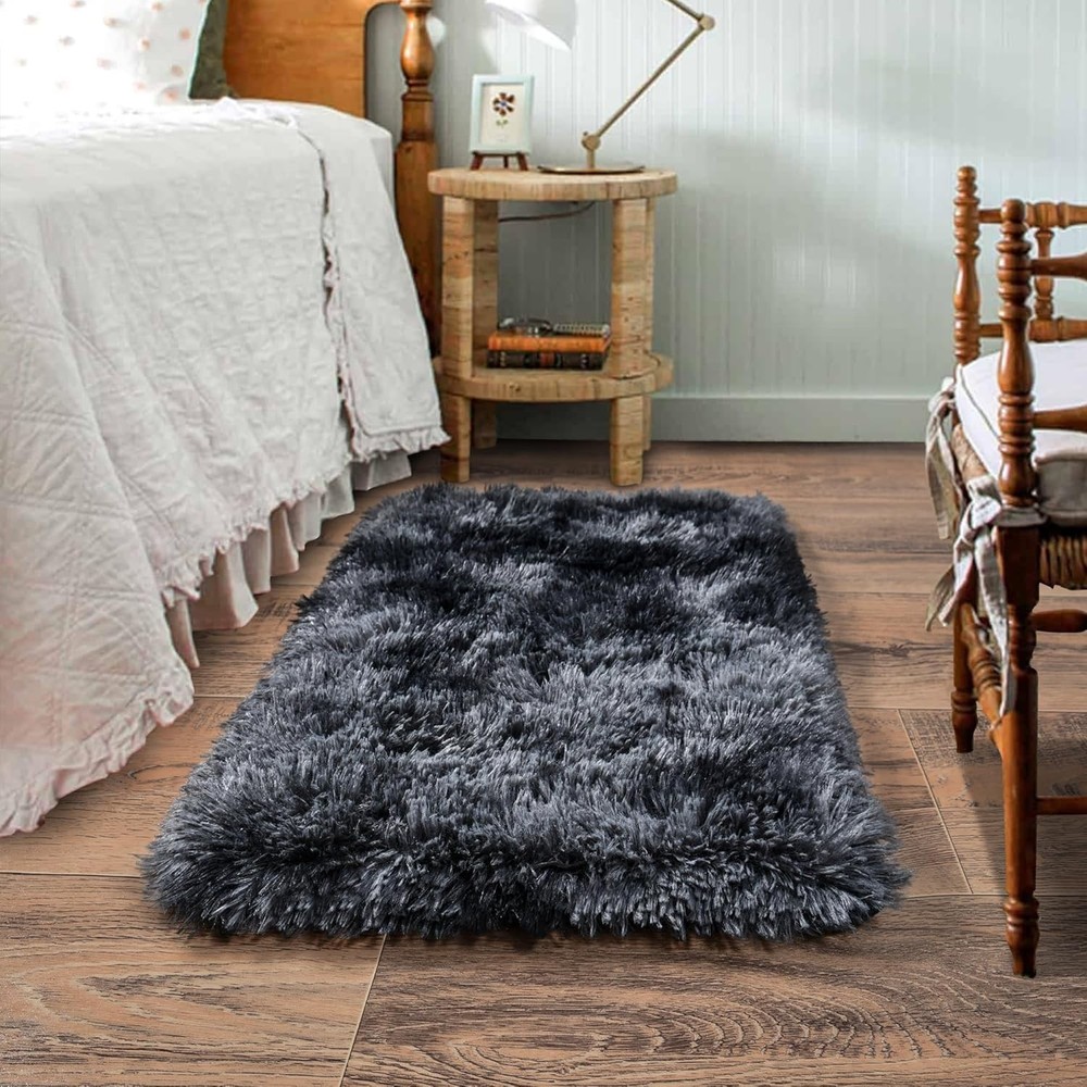 Small Area Rug, 2x3 Rug for 3' x 2' (Rectangular), Dark Grey