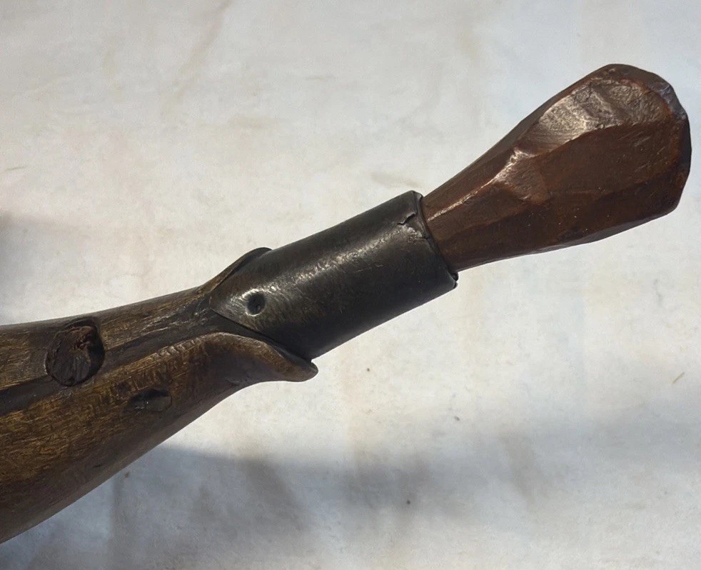 Antique Rifle Powder Horn Flask