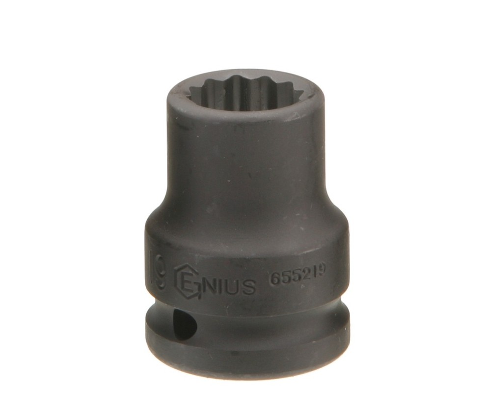 Genius Tools 1/2" Dr. 11mm Thin Wall Impact Socket (12-Point) (CR-Mo) - 453811