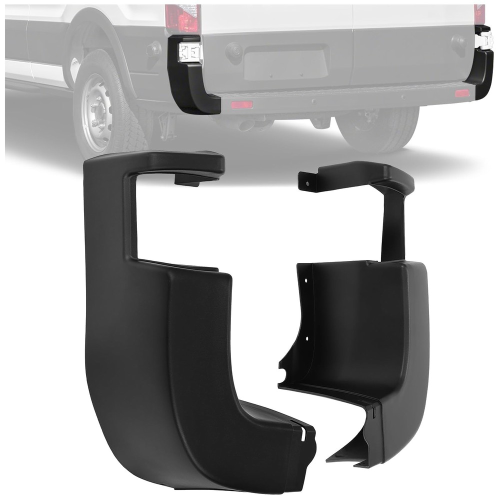 HECASA Rear Bumper Side End Cap Cover Compatible Right & Left Side, black