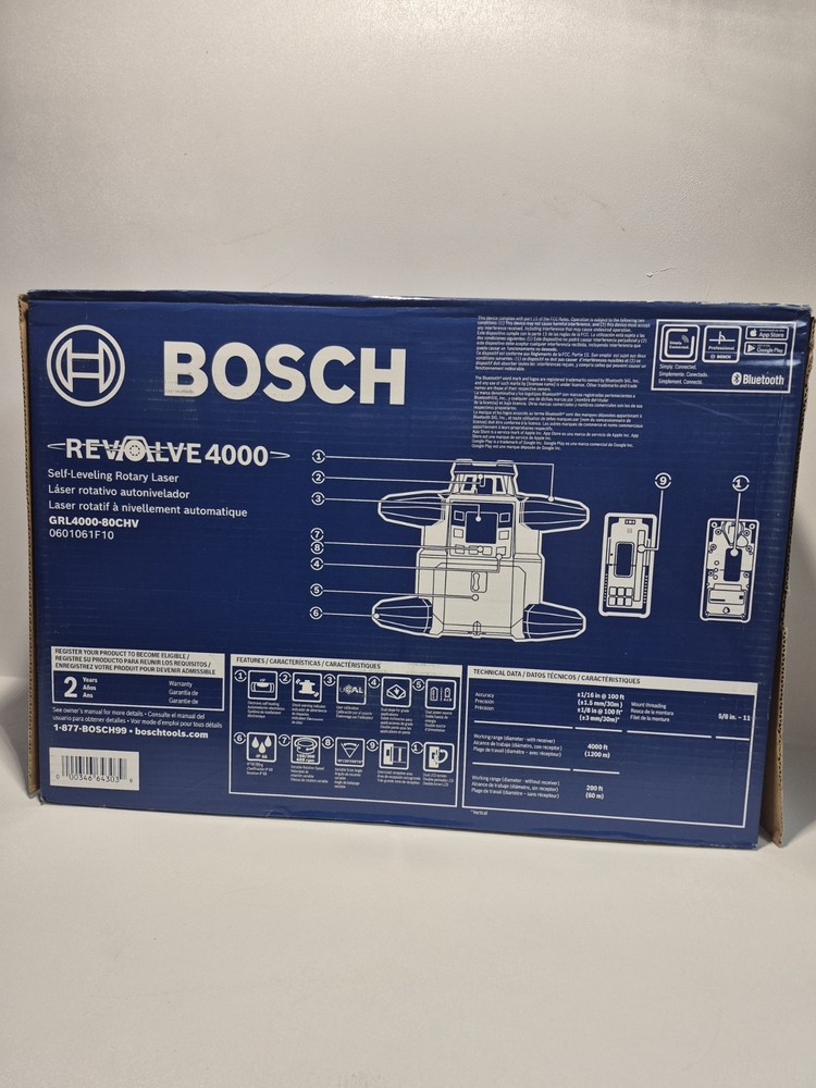 Bosch GRL4000-80CHV 18V REVOLVE4000 Connected Self-Leveling Horizontal/Vertical