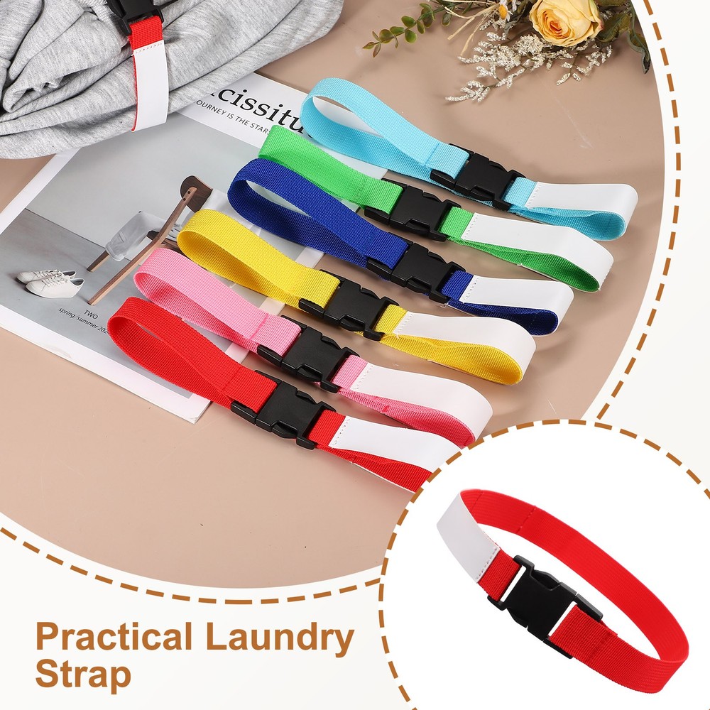 2 Pcs Multipurpose Laundry Strap with Buckle, Red