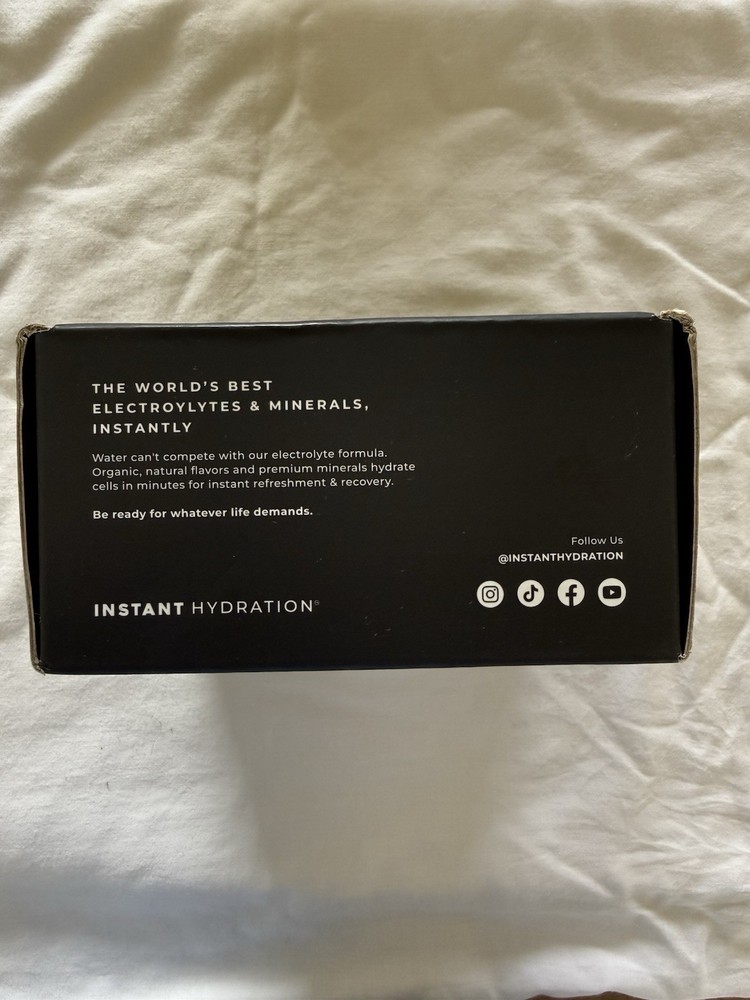 Instant Hydration Electrolytes Sugar-Free Premium Formula Minerals Box