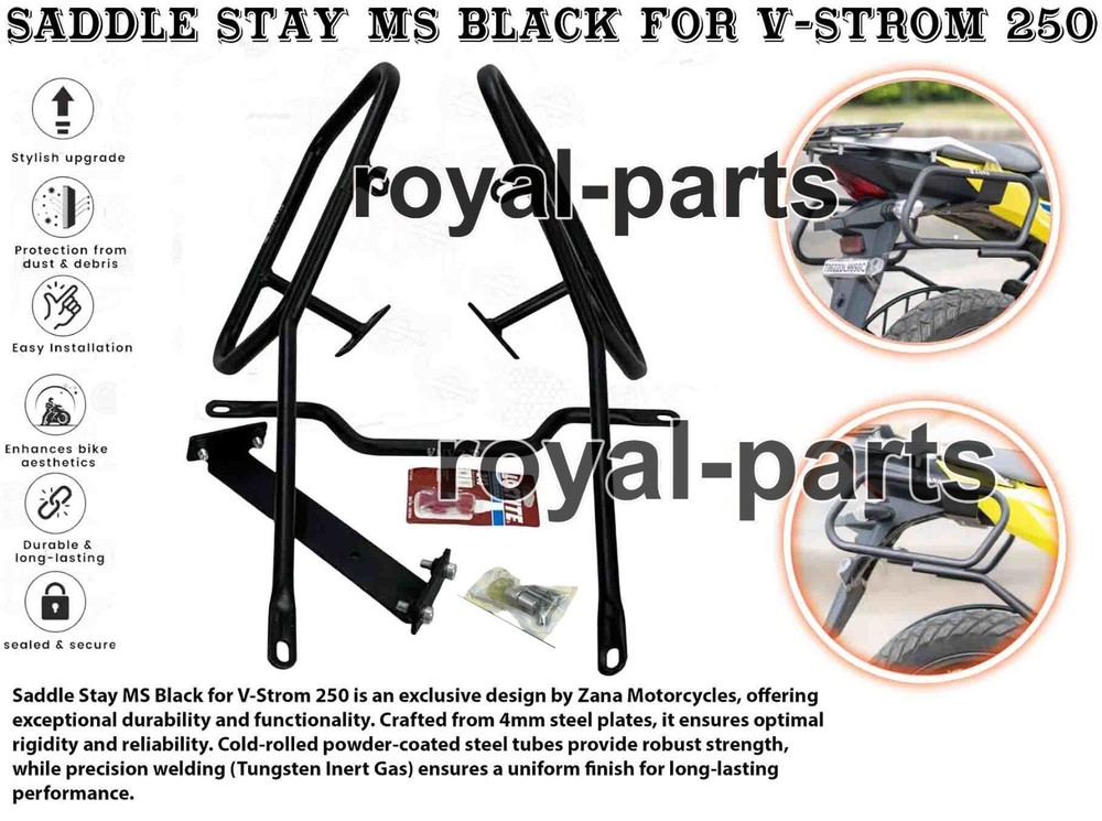 "SADDLE STAY MS, BLACK" FOR SUZUKI V-STROM 250