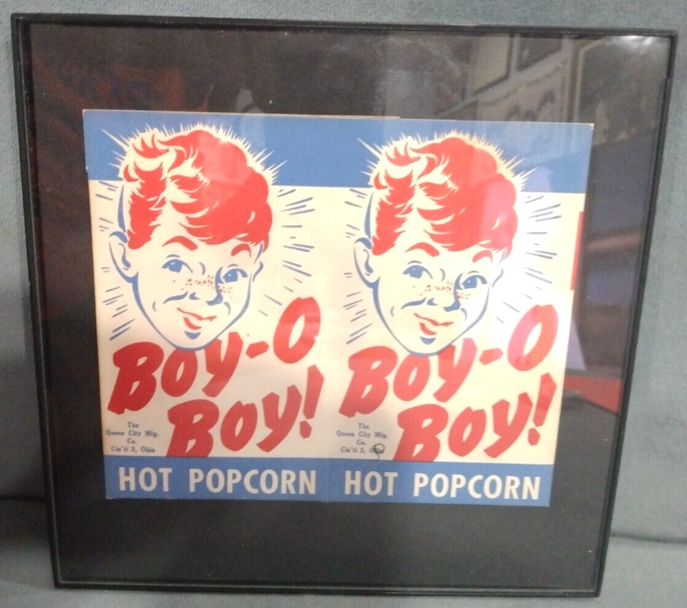 1950s Boy-O-Boy Advertising Popcorn Box Great Graphics