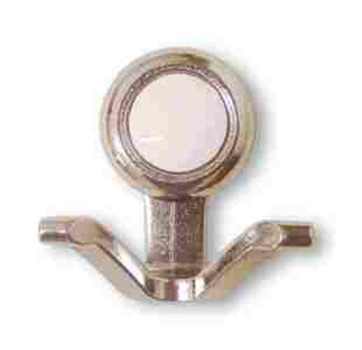 Coat Hook Chrome with Ceramic Center