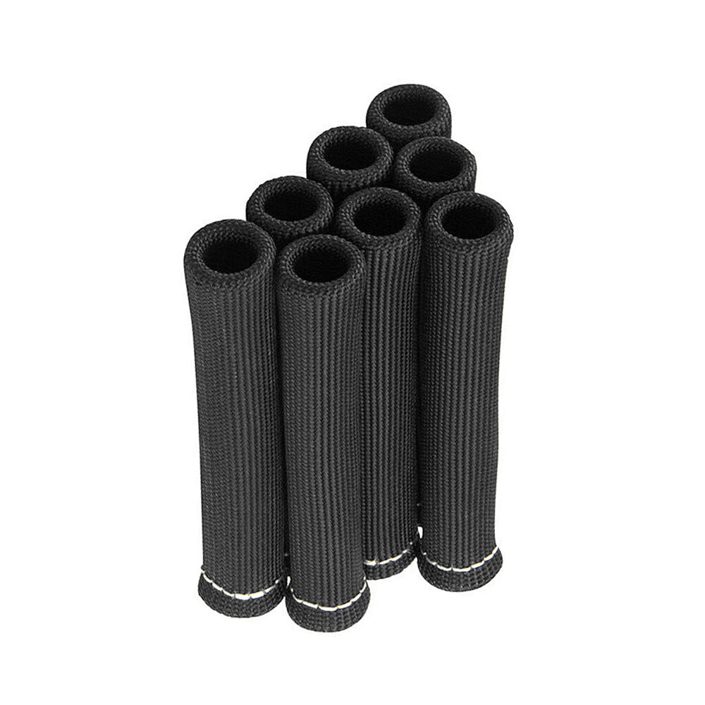 Black 2500° Spark Plug Wire Boots Protector Sleeve Heat Shield Cover For LS1/LS2