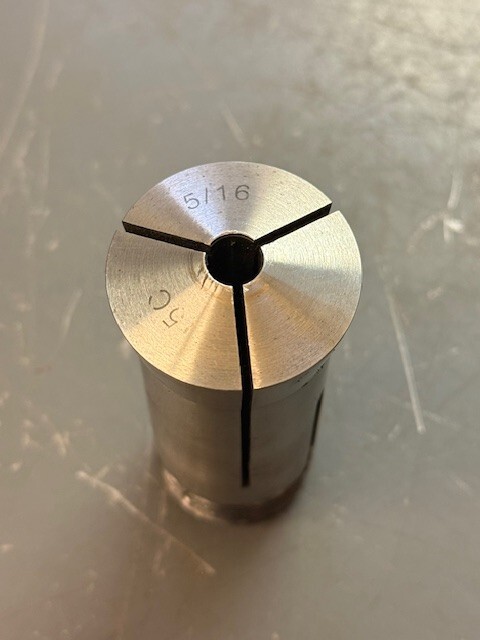 5/16" Round 5C Collet w/Internal Threads