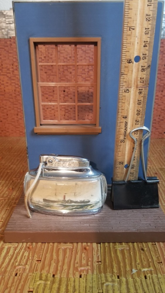 Unique Vintage Ronson Trophy Double Sided Nautical Petrol Table Lighter