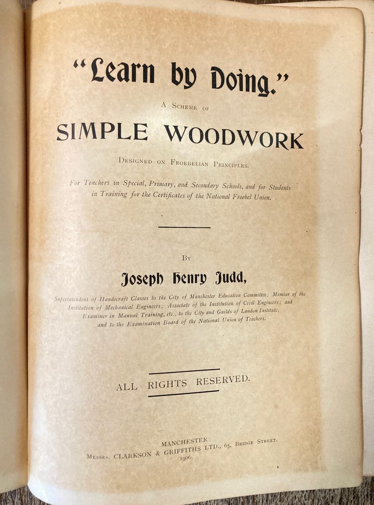 ANTIQUE 1906 LEARN BY DOING SIMPLE WOODWORK WOOD CRAFT PROJECTS PLANS TOOL TIPS+