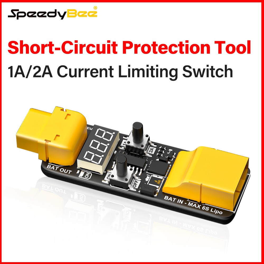 SpeedyBee Anti Short Circuit Module 4-6S 1A/2A  Current for RC Flight Stack