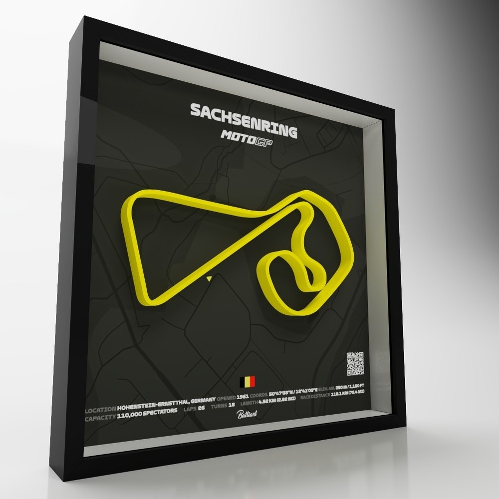 Sachsenring Circuit MotoGP Shadow Box