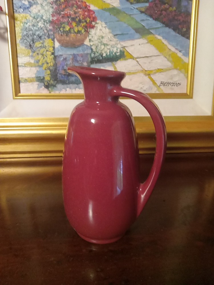 Frankoma Pottery Mauve Pitcher 8" Tall