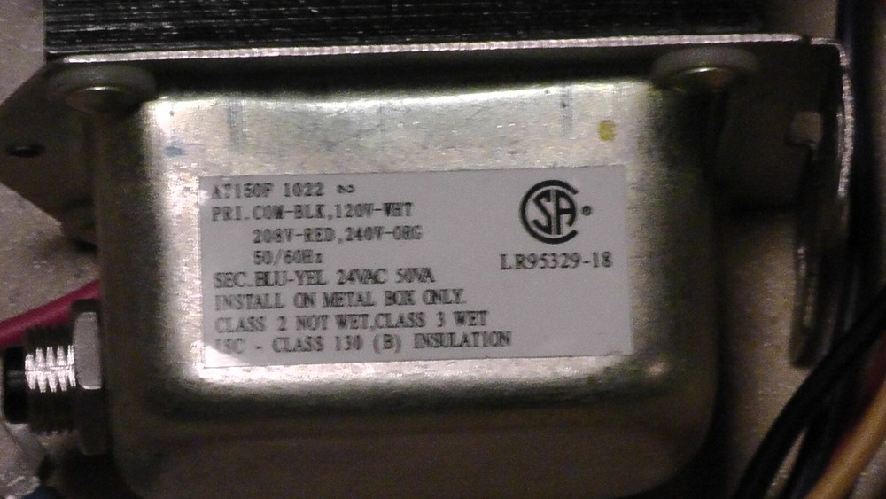 Class 2 transformer AT150F 1022, Honeywell? Used