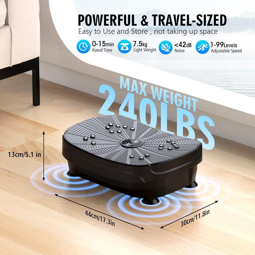 Vibration Plate Exercise Machine, PBYRD Portable Full Body Vibration Platform...