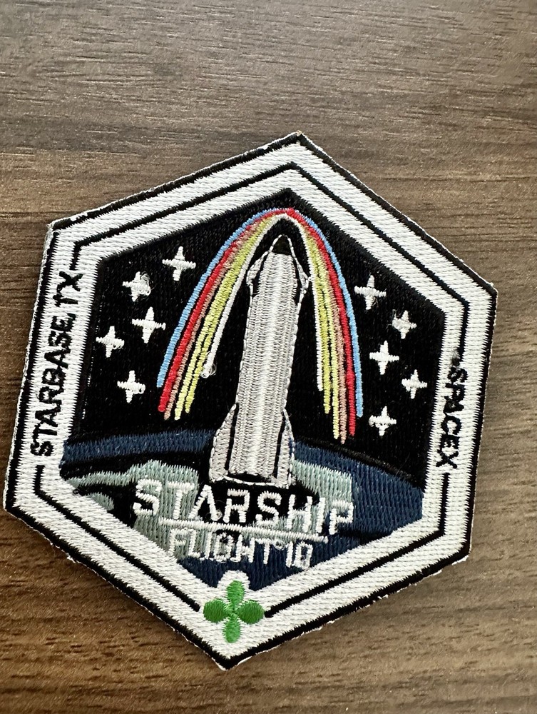Original Space Starship Flight 10 Mission Program Patch 3.5”