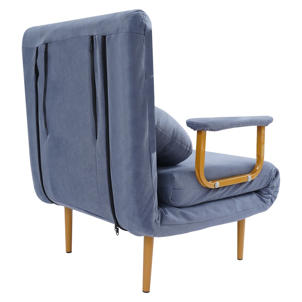 Versatile Folding Sofa Bed with Iron Frame and Soft Sponge, 68x190cm