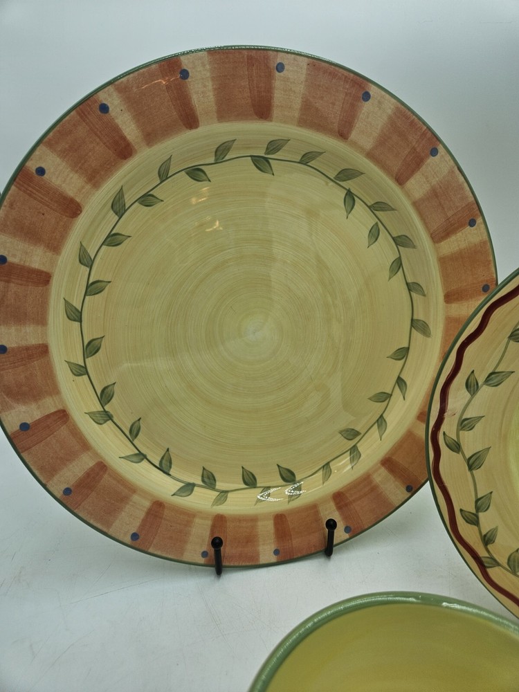 Pfaltzgraff Napoli 3 Piece Place Setting Set Dinner Plate, Salad, Mug Oversized