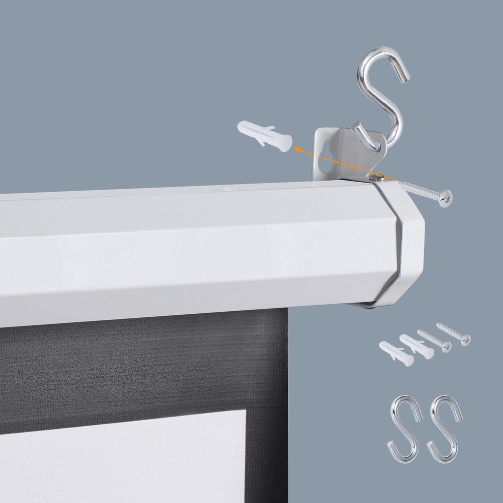 72 inch Portable Projector Screen Projection Screen Easy Pull Out System White