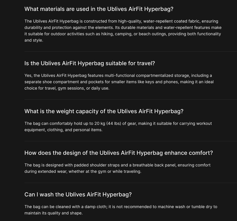 UBLIVES AirFit Hyperbag