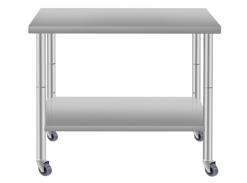 36x24 inches Stainless steel worktable kitchen workbench on wheels