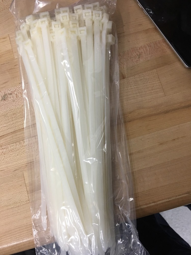 12" (100 pcs) White Heavy Duty Cable Tie