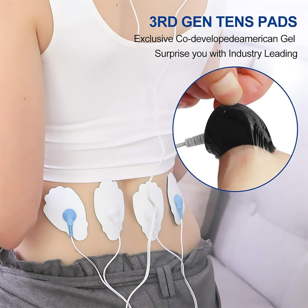 TENS/EMS Unit Replacement Pads NURSAL 20 Pack 3.5Mm Snap Electrode Patches for E