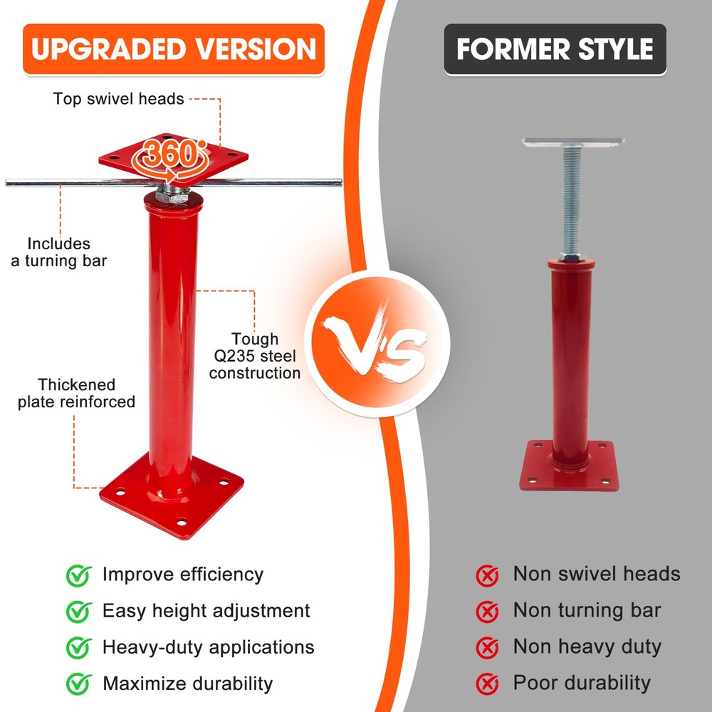 House Jacks for Leveling Crawlspace 16" -21" Adjustable for Cellar Ceiling 2Pack