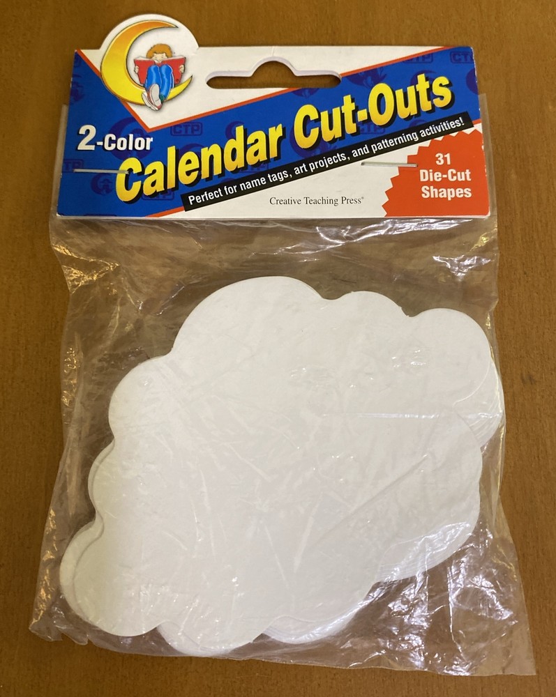 Creative Teaching Press Gray and White Cloud Cut-Outs 36 Count CTP 4807