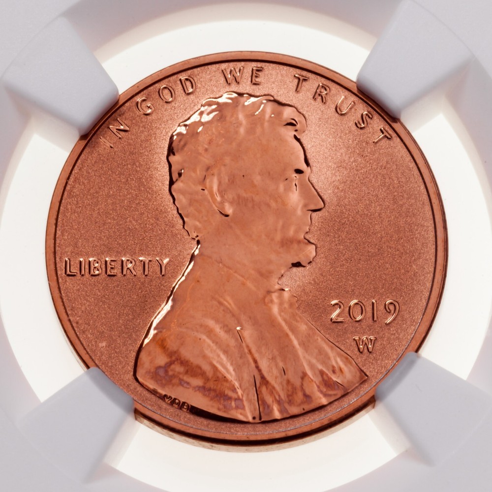 2019-W 1C First "W" Reverse Proof Cent FDOI NGC REVERSE PF70 RD