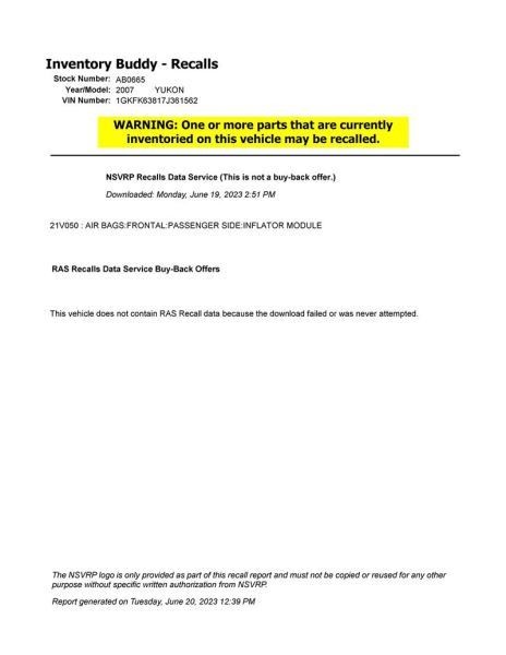 YUKON 2007 High Mounted Stop Light 541601