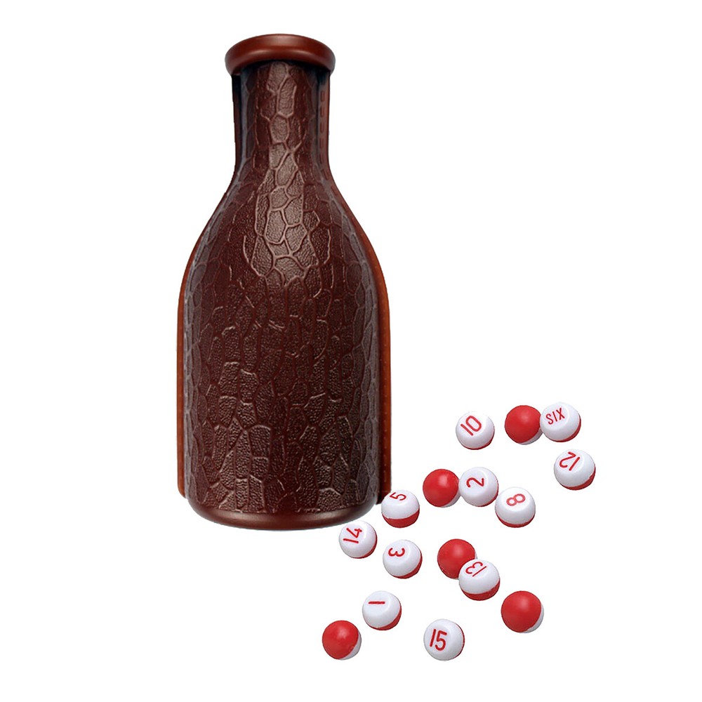 Brown Plastic Pea Shaker and Peas