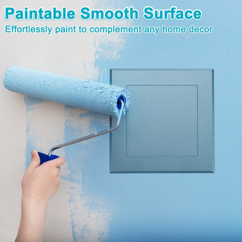 2-Pack Access Panel for Drywall, 5x5" Plastic Removable [Silver Tone, Square]